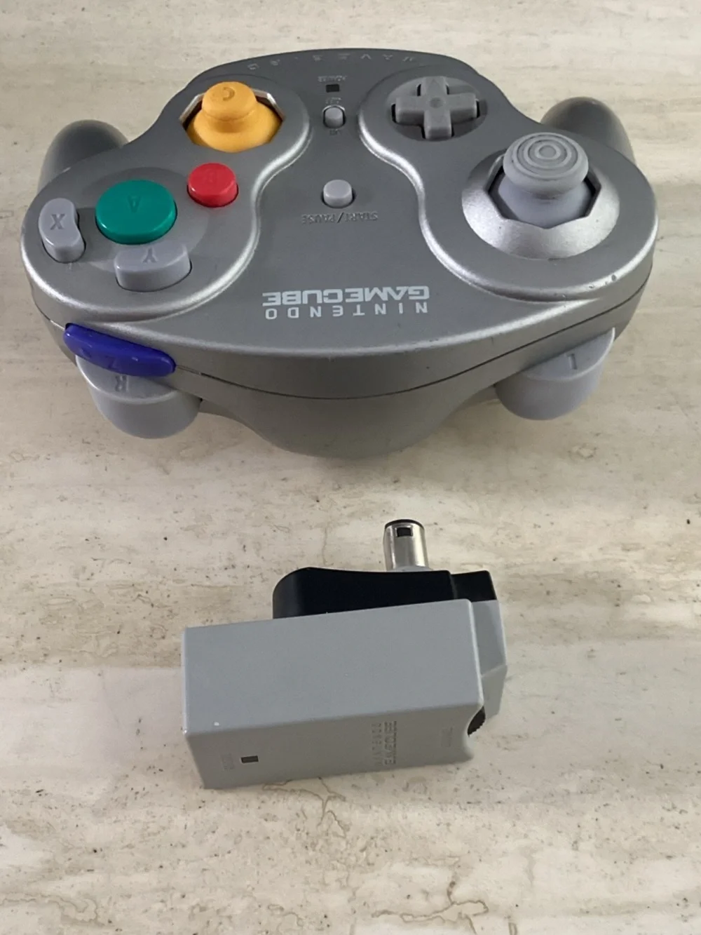 Nintendo GameCube WaveBird Wireless Controller With Dongle Receiver Silver